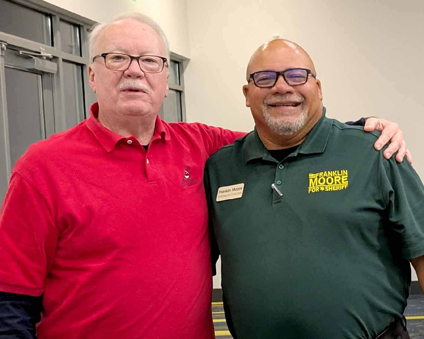 Frank Moore at the Democratic Meeting event