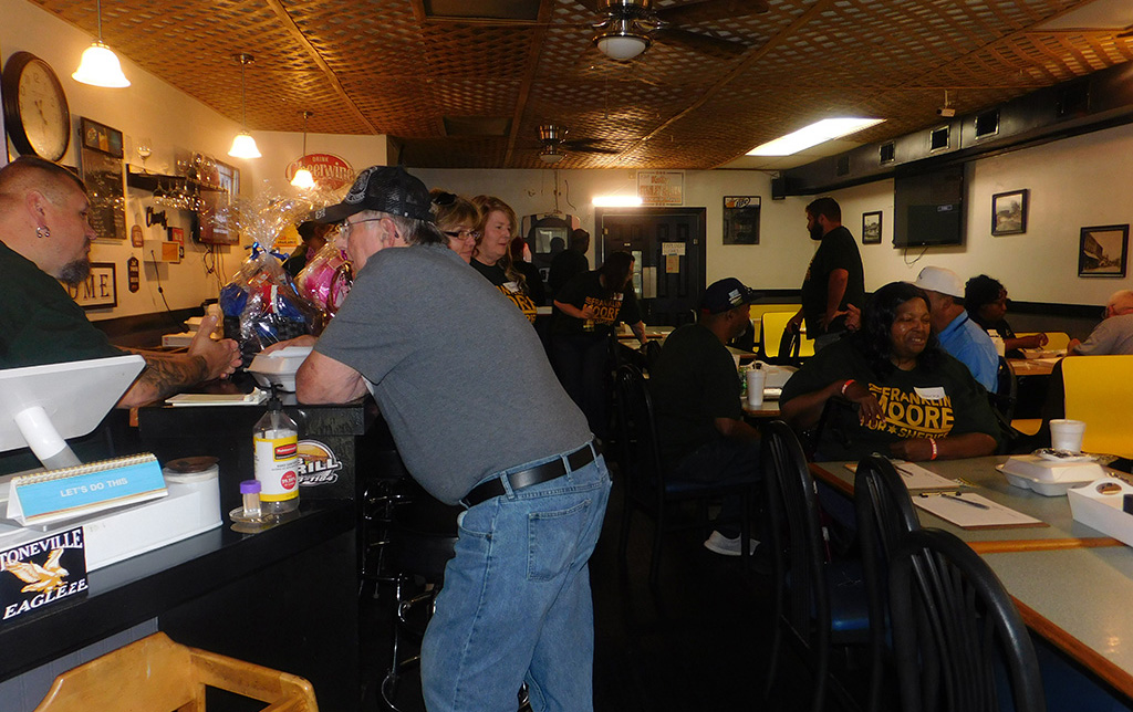 Attendees gathered at 573 Grill