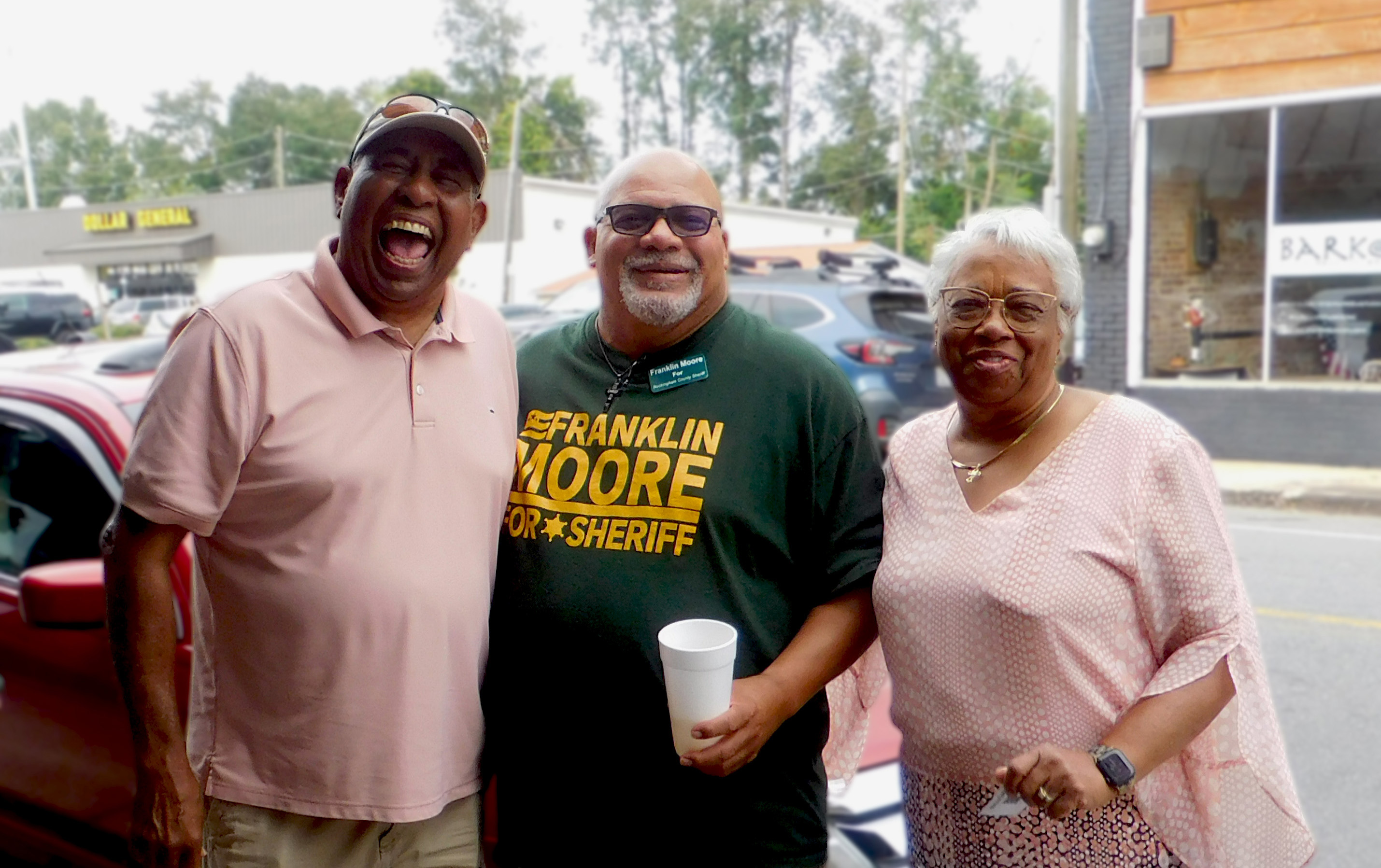 Franklin Moore speaking at a community event