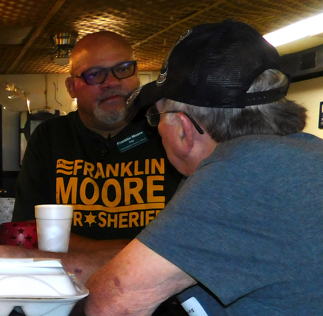 Frank listening to community feedback