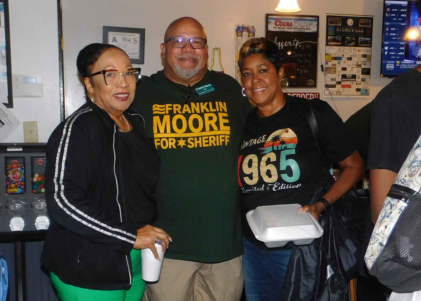 Frank with supporters and friends