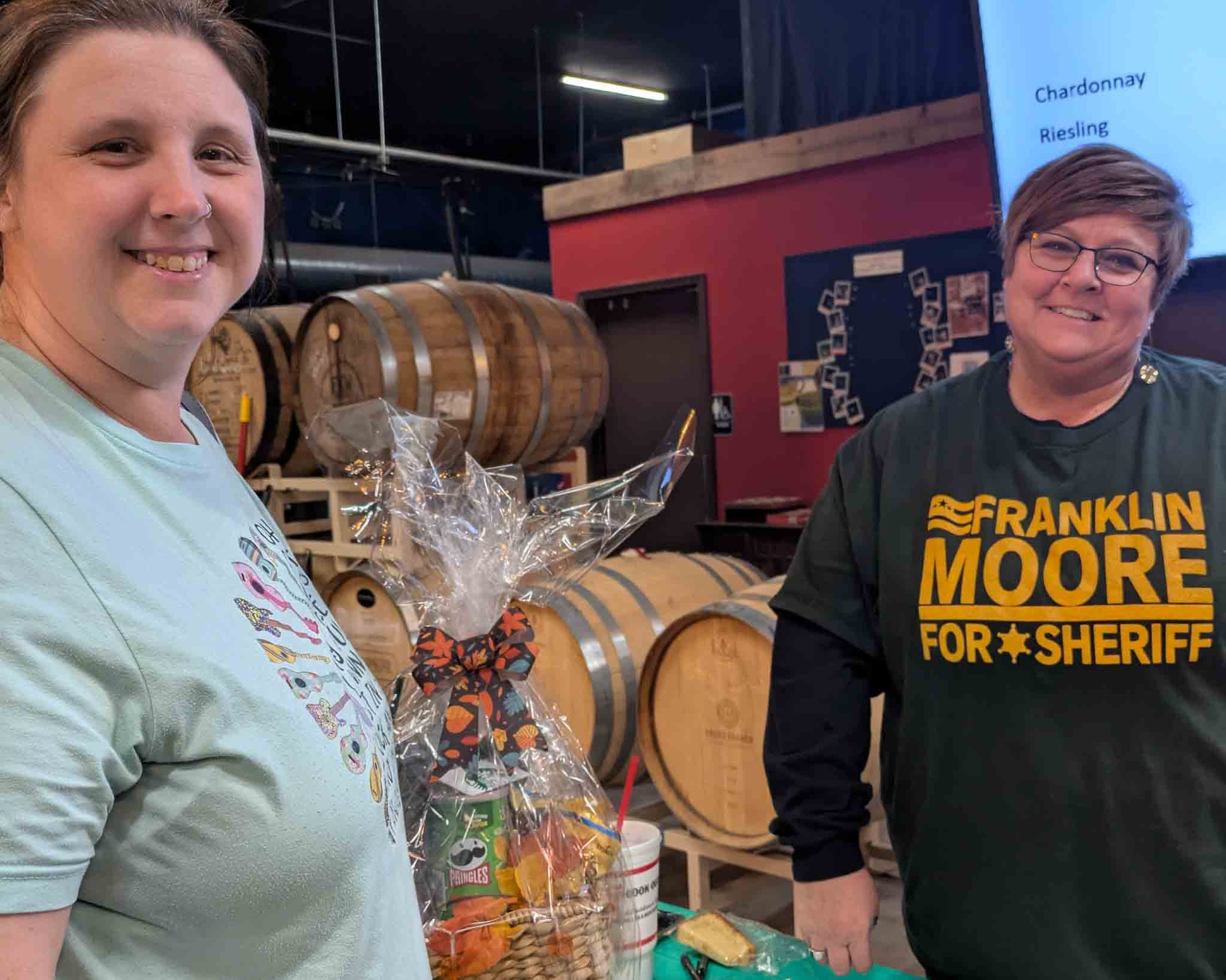 Meeting with neighbors at Lucky City Brewery event