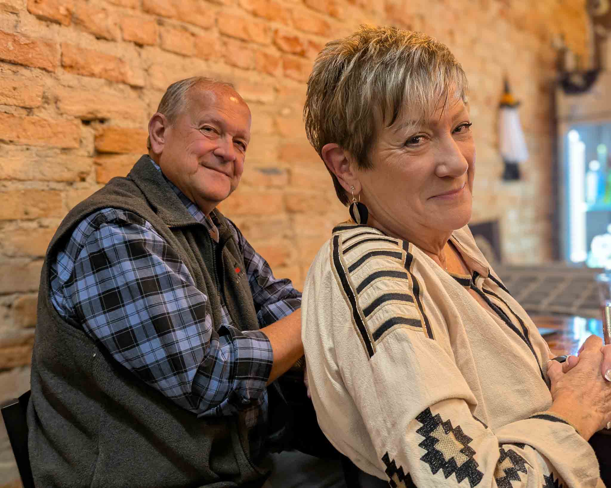 Frank discussing his sheriff campaign at the brewery