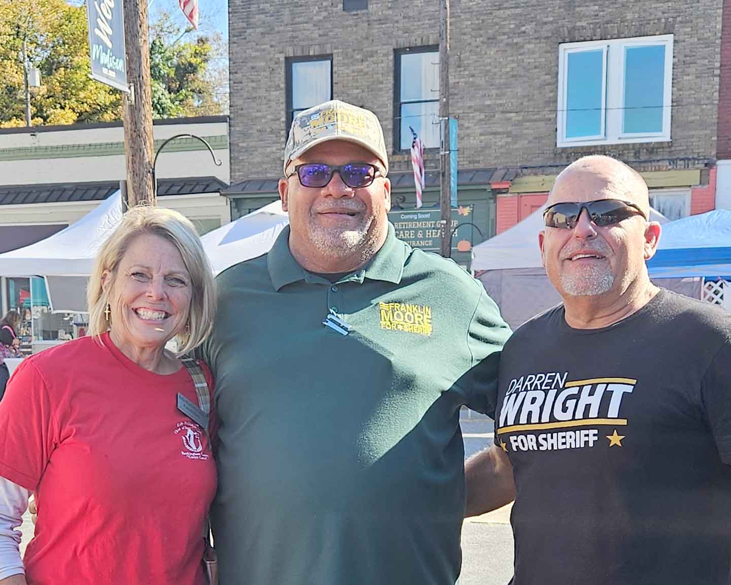 Frank Moore with community members at the Madison Fall Festival