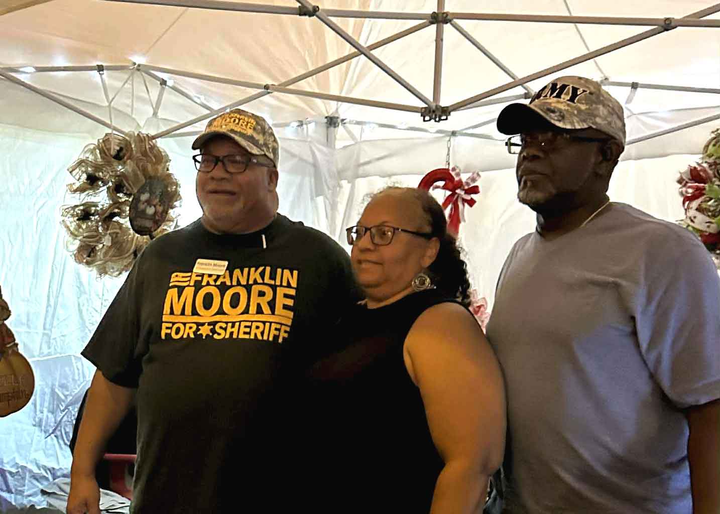 Frank Moore connecting with voters at Riverfest