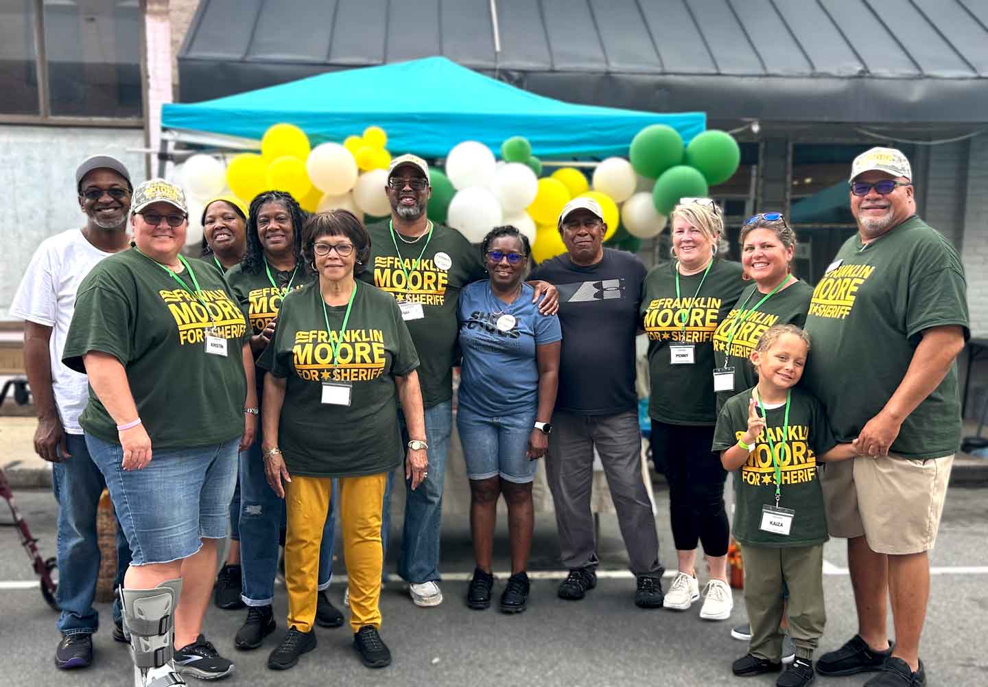 Festival attendees gathered to support Frank Moore